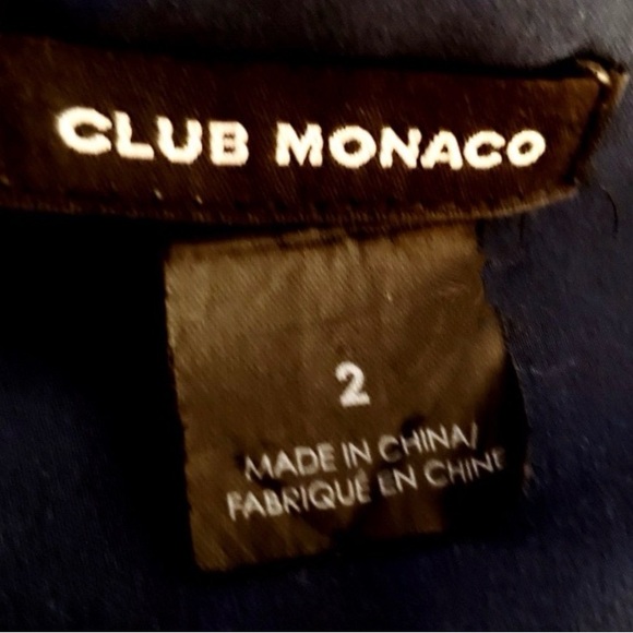Club Monaco Diamond 3D Print Monogram  Jacquard Shift Dress Dark Blue - Picture 7 of 7